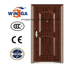 Popular Europ Style Entrance Metal Security Steel Door (W-S-122)